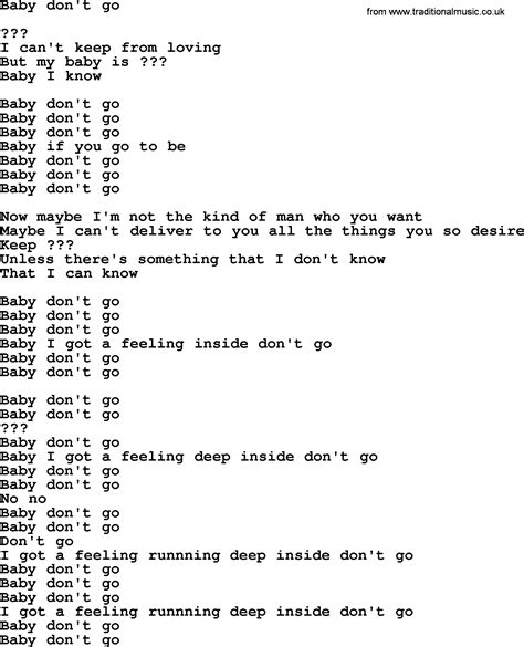 lyrics don't go|don't go english lyrics.